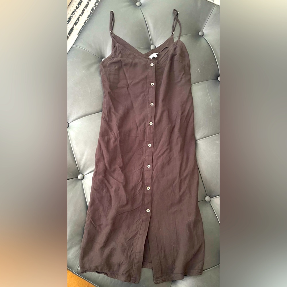 Splendid black button front dress size small